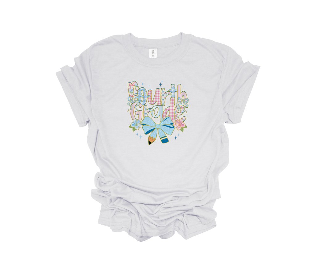School Grades Pencil Bow Blue