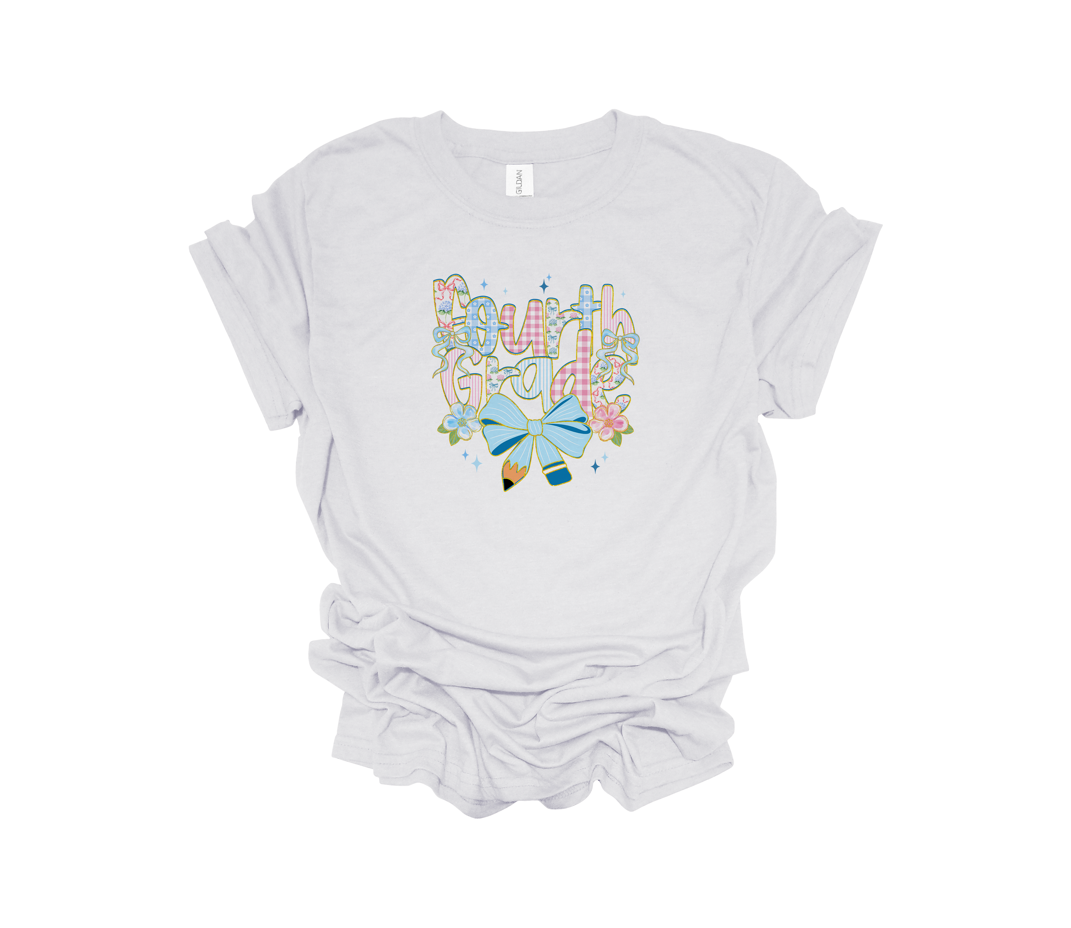 School Grades Pencil Bow Blue