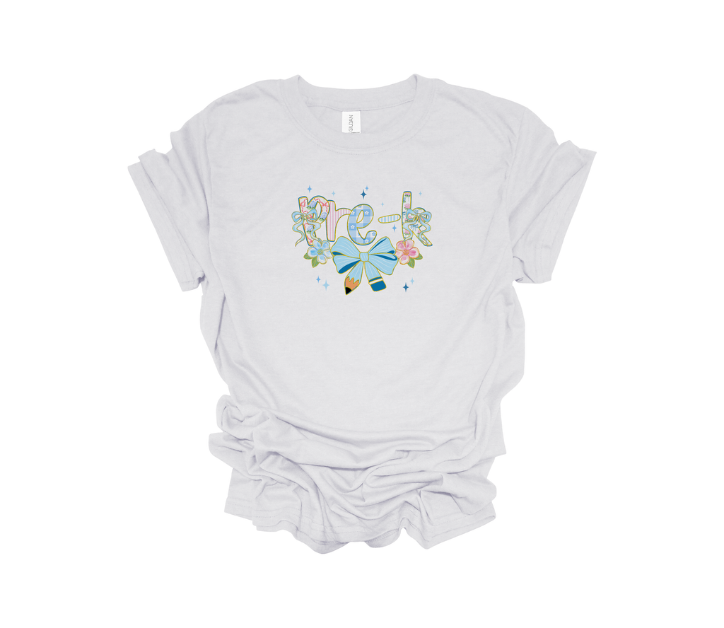 School Grades Pencil Bow Blue