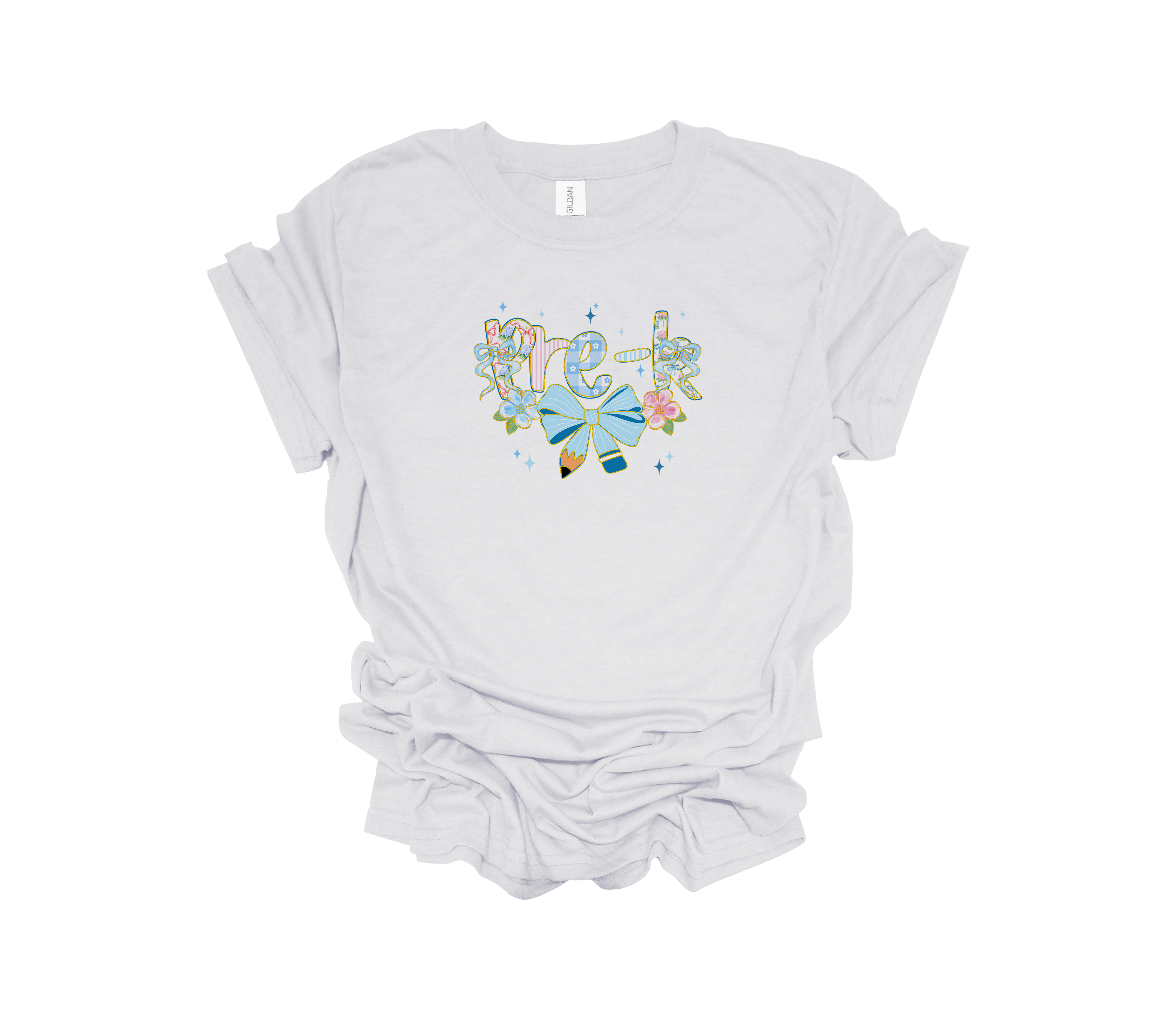 School Grades Pencil Bow Blue