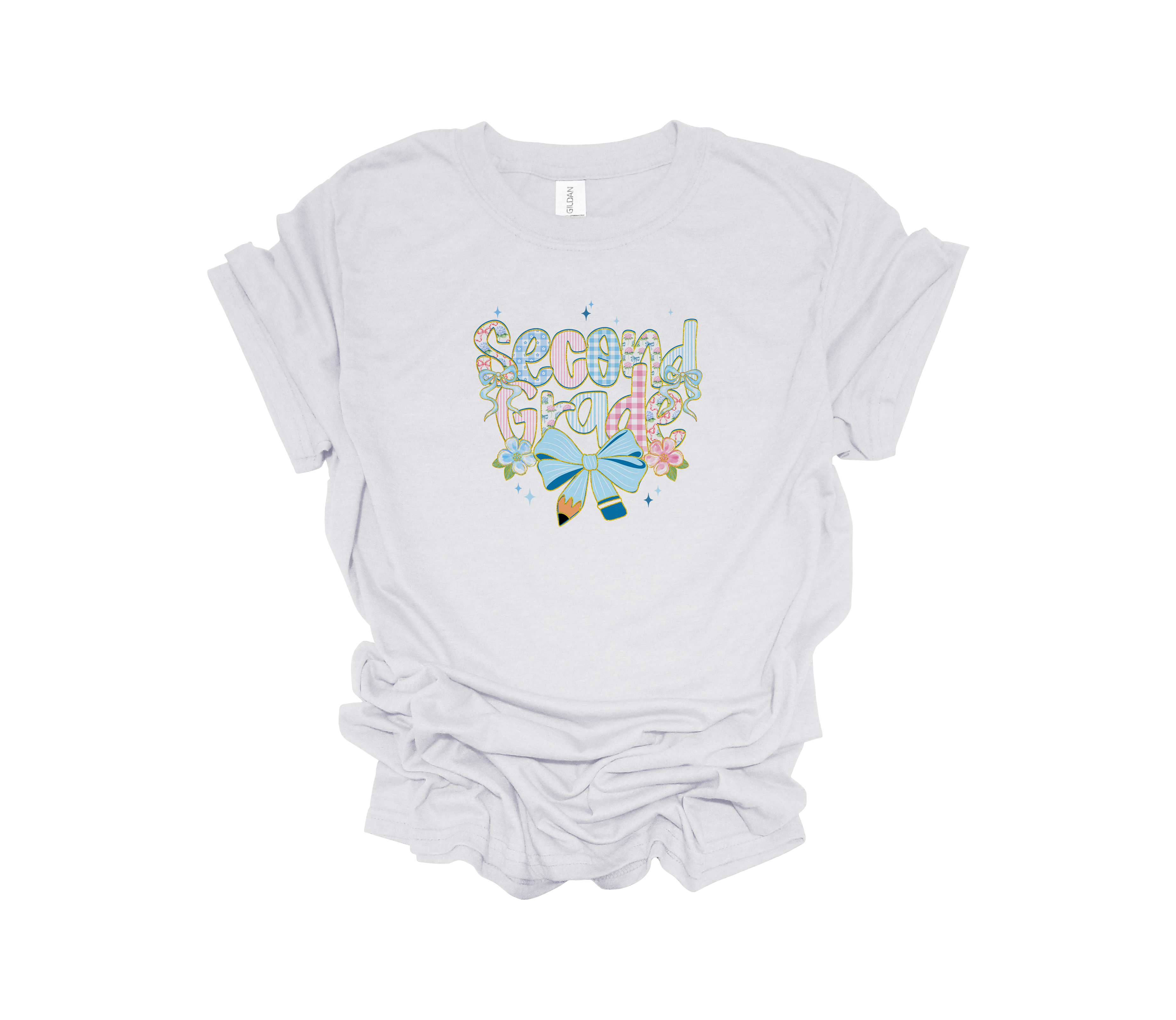 School Grades Pencil Bow Blue