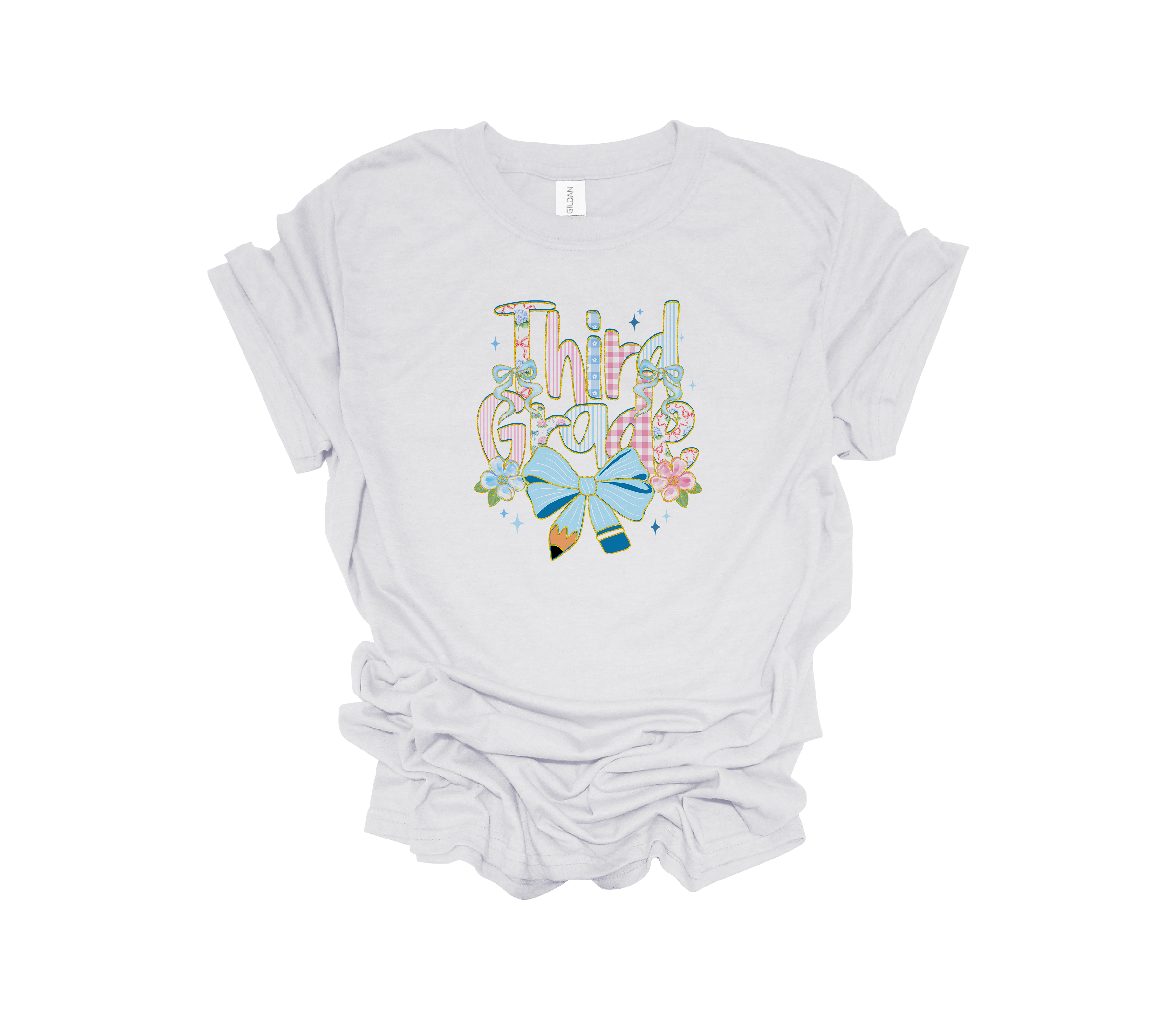 School Grades Pencil Bow Blue