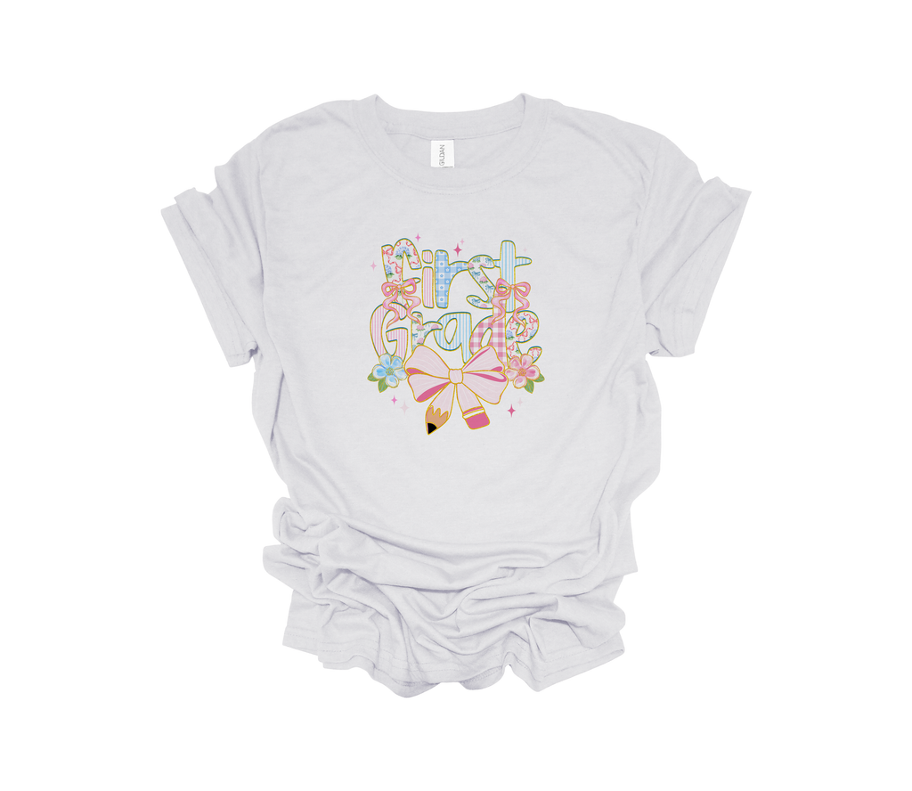 School Grades Pink Bow